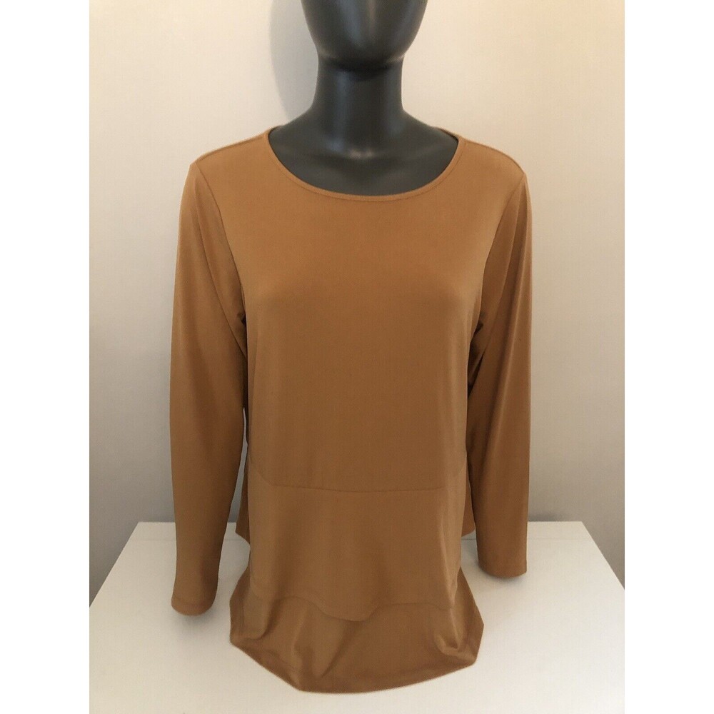 Susan‎ Graver Women's Size Medium Gold Long Sleeve Shirt